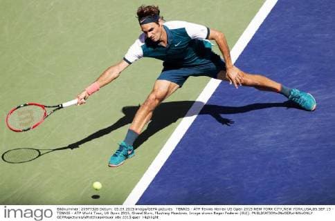 TENNIS - ATP Tennis Herren US Open 2015 NEW YORK CITY,NEW YORK,USA,05.SEP.15 - TENNIS - ATP World Tour, US Open 2015, Grand Slam, Flushing Meadows. Image shows Roger Federer (SUI). GEPAxpictures xMatthiasxHauer