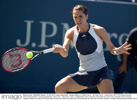 Andrea Petkovic (GER) Tennis - US Open 2015 - Grand Slam ITF ATP Tennis Herren WTA Tennis Damen - Flushing Meadows - New York - New York - USA - 5 September 2015. Juergen Hasenkopf