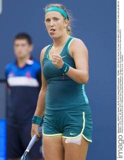 TENNIS - WTA Tennis Damen US Open 2015 NEW YORK CITY,NEW YORK,USA,05.SEP.15 - TENNIS - WTA Tour, US Open 2015, Grand Slam, Flushing Meadows. Image shows the rejoicing of Victoria Azarenka (BLR). GEPAxpictures xMatthiasxHauer