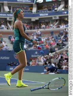 Sept. 5, 2015 - Flushing Meadows, New York, U.S - Victoria Azarenka reacts after winning her match on Day Six of the 2015 US Open against Angelique Kerber at the USTA Billie Jean King National Tennis Center on Saturday September 5, 2015 in the Flushing neighborhood of the Queens borough of New York City. Azarenka vs. Kerber - ZUMAp124
