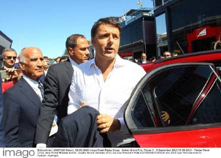 Italian Grand Prix, Monza 3 - 6 September 2015 06.09.2015 - Matteo Renzi (ITA), Italy Prime Minister and Dr. Angelo Sticchi Damiani (ITA) Aci Csai President 