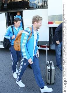 Andre Schuerrle und Sebastian Rudy - Deutsche Nationalmannschaft kommt in Glasgow an, Hilton Glasgow