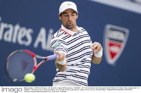 TENNIS - ATP Tennis Herren US Open 2015 NEW YORK CITY,NEW YORK,USA,06.SEP.15 - TENNIS - ATP World Tour, US Open 2015, Grand Slam, Flushing Meadows. Image shows Jeremy Chardy (FRA). GEPAxpictures xMatthiasxHauer