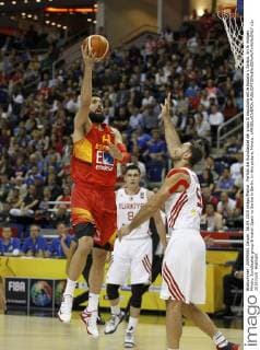 Partido del Eurobasket del grupo B disputado entre Espana y Serbia. En la imagen, Mirotic. EuroBasket group B match Spain vs Serbia in Berlin. In this picture, Mirotic. xANGELxRIVEROx 