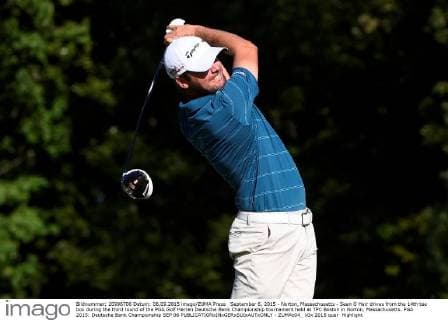 September 6, 2015 - Norton, Massachusetts - Sean O Hair drives from the 14th tee box during the third round of the PGA Golf Herren Deutsche Bank Championship tournament held at TPC Boston in Norton, Massachusetts. PGA 2015: Deutsche Bank Championship SEP 06 - ZUMAc04_
