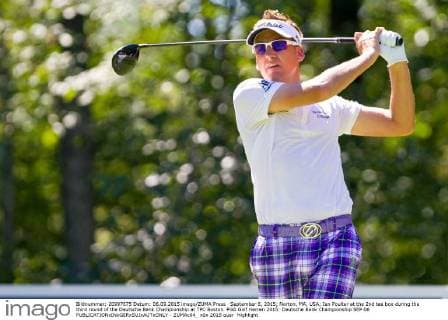 September 6, 2015; Norton, MA, USA; Ian Poulter at the 2nd tee box during the third round of the Deutsche Bank Championship at TPC Boston. PGA Golf Herren 2015: Deutsche Bank Championship SEP 06 - ZUMAc04_