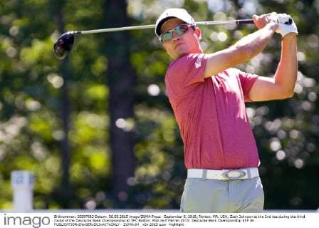 September 6, 2015; Norton, MA, USA; Zach Johnson at the 2nd tee during the third round of the Deutsche Bank Championship at TPC Boston. PGA Golf Herren 2015: Deutsche Bank Championship SEP 06 - ZUMAc04_