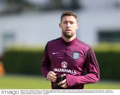 England s Gary Cahill in action during training Euro 2016 Qualifying - Tottenham Hotspur Training Centre - England - 7th September 2015 - Picture David Klein Sportimage EDITORIAL USE ONLY. No use with unauthorised audio, video, data, fixture lists, club league logos or live services. Online in-match use limited to 120 images, no video emulation. No use in betting, games or single club league player publications.