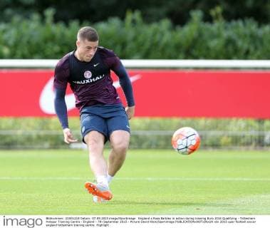 England s Ross Barkley in action during training Euro 2016 Qualifying - Tottenham Hotspur Training Centre - England - 7th September 2015 - Picture David Klein Sportimage EDITORIAL USE ONLY. No use with unauthorised audio, video, data, fixture lists, club league logos or live services. Online in-match use limited to 120 images, no video emulation. No use in betting, games or single club league player publications.