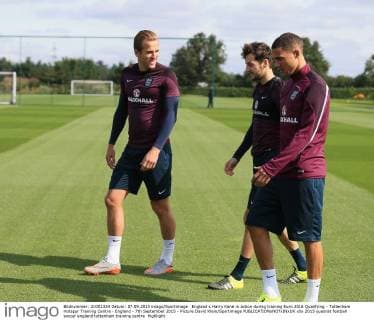 England s Harry Kane in action during training Euro 2016 Qualifying - Tottenham Hotspur Training Centre - England - 7th September 2015 - Picture David Klein Sportimage EDITORIAL USE ONLY. No use with unauthorised audio, video, data, fixture lists, club league logos or live services. Online in-match use limited to 120 images, no video emulation. No use in betting, games or single club league player publications.