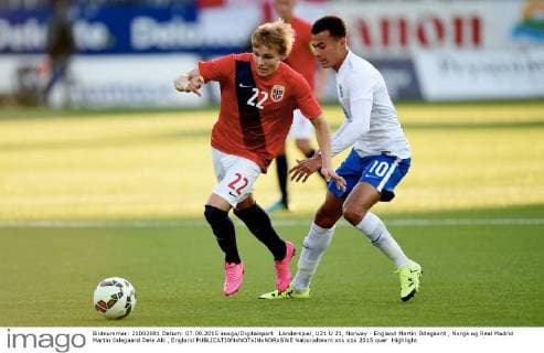 Länderspiel, U21 U 21, Norway - England Martin Ödegaard , Norge og Real Madrid Martin Odegaard Dele Alli , England 