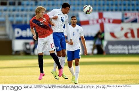 Länderspiel, U21 U 21, Norway - England Martin Ödegaard , Norge og Real Madrid Martin Odegaard Dele Alli , England 