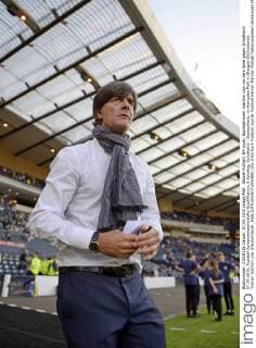 Aktuell Fußball, EM Quali, Bundestrainer Joachim Löw vor dem Spiel gegen Schottland 07.09.2015, Fussball Europameisterschafts-Qualifikation, 8.Spieltag, Schottland - Deutschland, im Hampden Park in Glasgow (Schottland). Trainer Joachim Löw (Deutschland). 