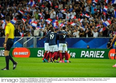 Joie 2eme but Blaise Matuidi (fr) FOOTBALL, Länderspiel, Nationalteam : Frankreich - Serbien - Freundschaftsspiel - Bordeaux - 07 09 2015 ThierryBretonx 