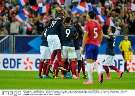 Joie 2eme but Blaise Matuidi (fr) FOOTBALL, Länderspiel, Nationalteam : Frankreich - Serbien - Freundschaftsspiel - Bordeaux - 07 09 2015 ThierryBretonx 