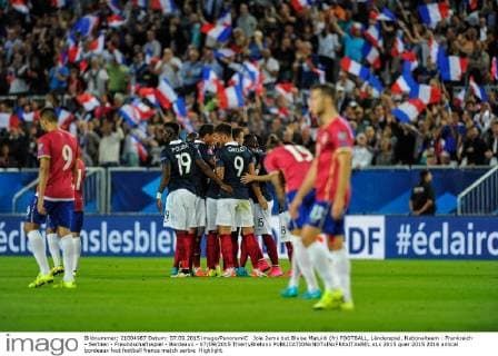 Joie 2eme but Blaise Matuidi (fr) FOOTBALL, Länderspiel, Nationalteam : Frankreich - Serbien - Freundschaftsspiel - Bordeaux - 07 09 2015 ThierryBretonx 
