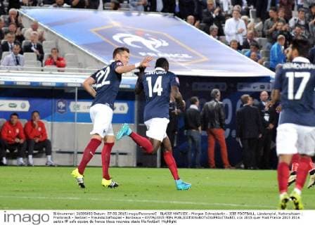BLAISE MATUIDI - Morgan Schneiderlin - JOIE FOOTBALL, Länderspiel, Nationalteam : Frankreich - Serbien - Freundschaftsspiel - Bordeaux - 07 09 2015 FEPx 