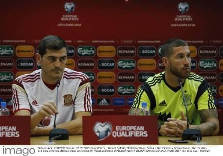 Aktuell Fußball, PK Nationalteam Spanien Iker Casillas y Sergio Ramos. Iker Casillas and Sergio Ramos attends press conference PK Pressekonferenz xPABLOGARCIAx 