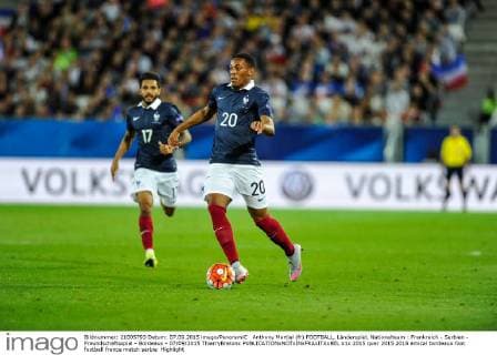 Anthony Martial (fr) FOOTBALL, Länderspiel, Nationalteam : Frankreich - Serbien - Freundschaftsspiel - Bordeaux - 07 09 2015 ThierryBretonx 