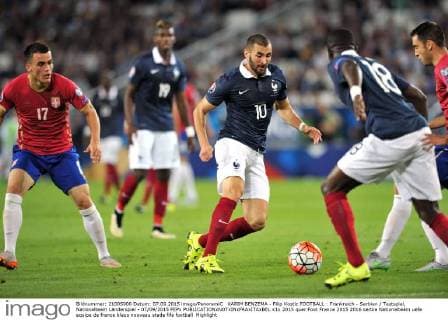 KARIM BENZEMA - Filip Kostic FOOTBALL : Frankreich - Serbien Testspiel, Nationalteam Länderspiel - 07 09 2015 FEPx 