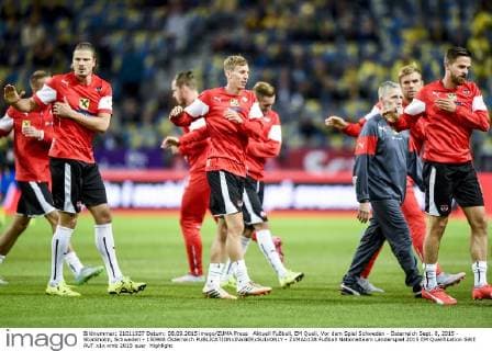 Aktuell Fußball, EM Quali, Vor dem Spiel Schweden - Österreich Sept. 8, 2015 - Stockholm, Schweden - 150908 Österreich  - ZUMAb138