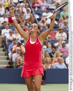 TENNIS - WTA Tennis Damen US Open 2015 NEW YORK CITY,NEW YORK,USA,08.SEP.15 - TENNIS - WTA World Tour, US Open 2015, Grand Slam, Flushing Meadows. Image shows the rejoicing of Roberta Vinci (ITA). GEPAxpictures xMatthiasxHauer