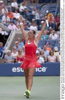 Sept. 8, 2015 - Flushing Meadows, New York, U.S - Roberta Vinci reacts after winning her match on Day Nine of the 2015 US Open with Kristina Mladenovic at the USTA Billie Jean King National Tennis Center on Tuesday September 9, 2015 in the Flushing neighborhood of the Queens borough of New York City. Vinci vs. Mladenovic - ZUMAp124