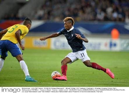 Aktuell Fußball, U21 Testspiel, Frankreich - Brasilien Kingsley Coman (fra) - Wallace (bre) FOOTBALL : France vs Bresil - Espoirs - match amical - 08 09 2015 AnthonyBIBARD FEP Panoramic 