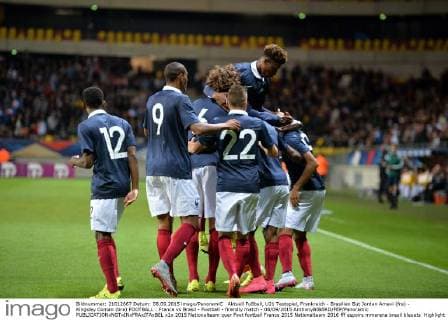 Aktuell Fußball, U21 Testspiel, Frankreich - Brasilien But Jordan Amavi (fra) - Kingsley Coman (bre) FOOTBALL : France vs Brasil - Football - firendly match - 08 09 2015 AnthonyBIBARD FEP Panoramic 