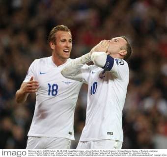Aktuell Fußball, EM Quali, England - Schweiz Wayne Rooney of England celebrates scoring his 50th England goal - England vs Switzerland - UEFA EURO EM Europameisterschaft Fussball 2016 Qualifier - Wembley Stadium - London - 08 09 2015 Pic Philip Oldham SportImage EDITORIAL USE ONLY. No use with unauthorised audio, video, data, fixture lists, club league logos or live services. Online in-match use limited to 120 images, no video emulation. No use in betting, games or single club league player publications.