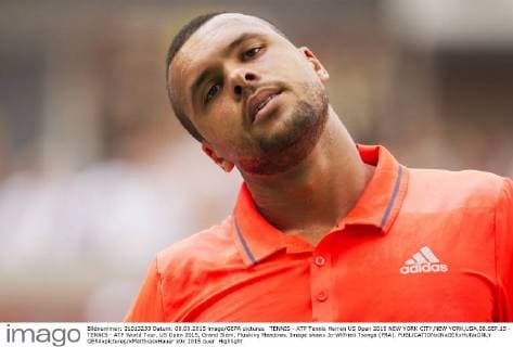 TENNIS - ATP Tennis Herren US Open 2015 NEW YORK CITY,NEW YORK,USA,08.SEP.15 - TENNIS - ATP World Tour, US Open 2015, Grand Slam, Flushing Meadows. Image shows Jo-Wilfried Tsonga (FRA). GEPAxpictures xMatthiasxHauer