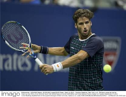 Sept. 8, 2015 - Flushing Meadows, New York, U.S - Feliciano Lopez during his match on Day Nine of the 2015 US Open with Novak Djokovic at the USTA Billie Jean King National Tennis Center on Tuesday September 8, 2015 in the Flushing neighborhood of the Queens borough of New York City. Djokovic vs. Lopez - ZUMAp124
