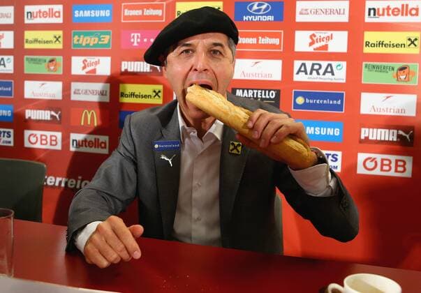 SOCCER - UEFA EURO EM Europameisterschaft Fussball 2016 quali, SWE vs AUT, preview VIENNA,AUSTRIA,09.SEP.15 - SOCCER - UEFA European Championship EM Europameisterschaft 2016, European Qualifiers, OEFB international match Länderspiel Sweden vs Austria, press conference PK Pressekonferenz of team AUT. Image shows head coach Marcel Koller (AUT). GEPAxpictures xChristianxOrt