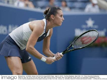 Sept. 9, 2015 - Flushing Meadows, New York, U.S - Flavia Pennetta during her match on Day Ten of the 2015 US Open with Petra Kvitova at the USTA Billie Jean King National Tennis Center on Wednesday September 9, 2015 in the Flushing neighborhood of the Queens borough of New York City. Kvitova vs. Pennetta - ZUMAp124