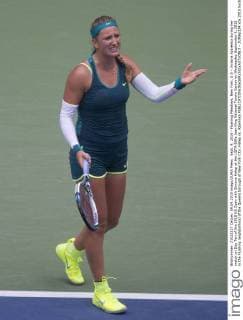 Sept. 9, 2015 - Flushing Meadows, New York, U.S - Victoria Azarenka during her match on Day Ten of the 2015 US Open with Simona Halep at the USTA Billie Jean King National Tennis Center on Wednesday September 9, 2015 in the Flushing neighborhood of the Queens borough of New York City. Halep vs. Azarenka - ZUMAp124