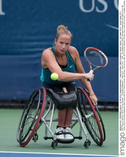 Jiske Griffioen (NED) Rollstuhl Tennis Tennis - US Open 2015 - Grand Slam ITF ATP Tennis Herren WTA Tennis Damen - Flushing Meadows - New York - New York - USA - 10 September 2015. Juergen Hasenkopf