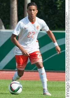 Justin Kluivert (Niederlande, Holland, 22) Freisteller, Einzelbild, Aktion, Fussball, U 17-Junioren, Vier-Nationen-Turnier, Italien - Niederlande, xobx