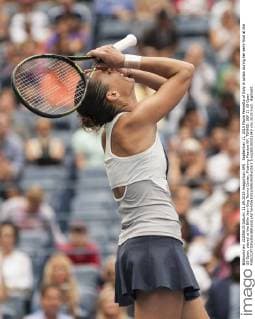 September 11, 2015 Flavia Pennetta of Italy in action during her semi-final at the US Open, played at the Billie Jean King Tennis Center, Flushing Meadow NY. TENNIS: SEP 11 US Open Icon250150911040 EDITORIAL USE ONLY