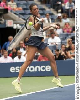 September 11, 2015 Flavia Pennetta of Italy in action during her semi-final at the US Open, played at the Billie Jean King Tennis Center, Flushing Meadow NY. TENNIS: SEP 11 US Open Icon250150911214 EDITORIAL USE ONLY