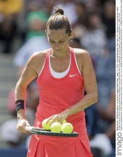 Sept. 11, 2015 - Flushing Meadows, New York, U.S - Roberta Vinci during her match on Day 12 of the 2015 US Open with Serena Williams at the USTA Billie Jean King National Tennis Center on Friday September 11, 2015 in the Flushing neighborhood of the Queens borough of New York City. Vinci vs. S. Williams - ZUMAp124