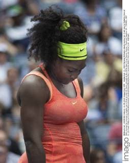 September 11, 2015 Serena Williams reacts during her 3 set loss to Roberta Vinci of Italy during her women s singles semi-final at the US Open, played at the Billie Jean King Tennis Center, Flushing Meadow NY. TENNIS: SEP 11 US Open Icon250150911763 EDITORIAL USE ONLY