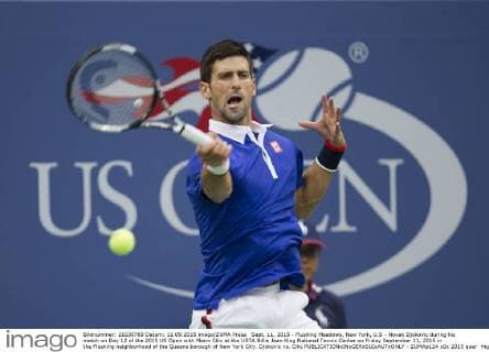 Sept. 11, 2015 - Flushing Meadows, New York, U.S - Novak Djokovic during his match on Day 12 of the 2015 US Open with Marin Cilic at the USTA Billie Jean King National Tennis Center on Friday September 11, 2015 in the Flushing neighborhood of the Queens borough of New York City. Djokovic vs. Cilic - ZUMAp124