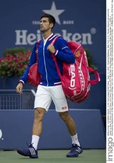 Sept. 11, 2015 - Flushing Meadows, New York, U.S - Novak Djokovic arrives to his match on Day 12 of the 2015 US Open with Marin Cilic at the USTA Billie Jean King National Tennis Center on Friday September 11, 2015 in the Flushing neighborhood of the Queens borough of New York City. Djokovic vs. Cilic - ZUMAp124
