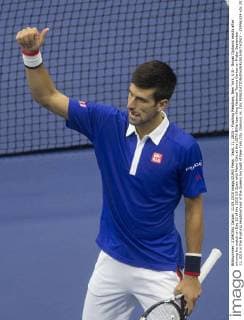Sept. 11, 2015 - Flushing Meadows, New York, U.S - Novak Djokovic reacts after winning his match on Day 12 of the 2015 US Open with Marin Cilic at the USTA Billie Jean King National Tennis Center on Friday September 11, 2015 in the Flushing neighborhood of the Queens borough of New York City. Djokovic vs. Cilic - ZUMAp124