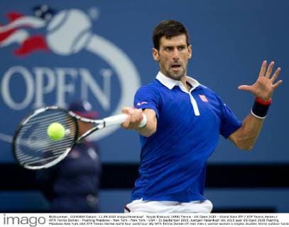 Novak Djokovic (SRB) Tennis - US Open 2015 - Grand Slam ITF ATP Tennis Herren WTA Tennis Damen - Flushing Meadows - New York - New York - USA - 11 September 2015. Juergen Hasenkopf