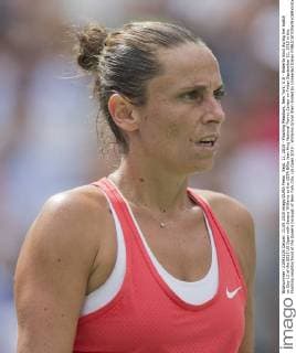 Sept. 11, 2015 - Flushing Meadows, New York, U.S - Roberta Vinci during her match on Day 12 of the 2015 US Open with Serena Williams at the USTA Billie Jean King National Tennis Center on Friday September 11, 2015 in the Flushing neighborhood of the Queens borough of New York City. US Open 2015 : Williams Grand Slam Ended by Unseeded Italian - ZUMAp124