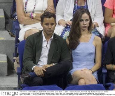 Sept. 11, 2015 - Flushing Meadows, New York, U.S - Barbara Pierce Bush attends the match on Day 12 of the 2015 US Open between Roger Federer and Stan Wawrinka at the USTA Billie Jean King National Tennis Center on Friday September 11, 2015 in the Flushing neighborhood of the Queens borough of New York City. Federer vs. Wawrinka - ZUMAp124