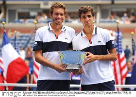 Pierre Hugues Herbert (FRA) Nicolas Mahut (FRA) holen den Doppel-Sieg TENNIS : US Open 2015 - 12 09 2015 TennisMagazine Panoramic 