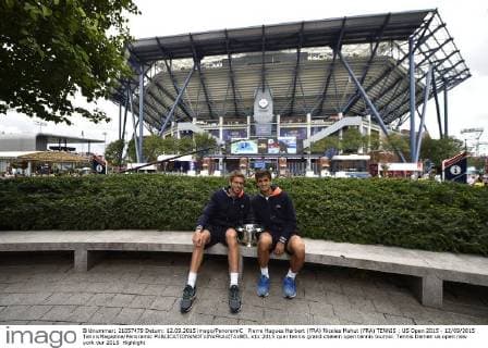 Pierre Hugues Herbert (FRA) Nicolas Mahut (FRA) TENNIS : US Open 2015 - 12 09 2015 TennisMagazine Panoramic 