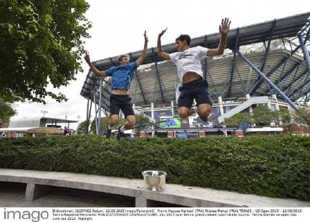 Pierre Hugues Herbert (FRA) Nicolas Mahut (FRA) TENNIS : US Open 2015 - 12 09 2015 TennisMagazine Panoramic 